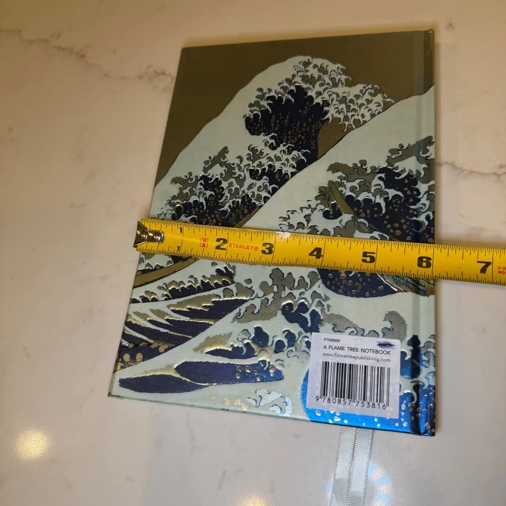 Flame Tree Hokusai The Great Wave Hardback Lined Notebook Foil Embosse new
